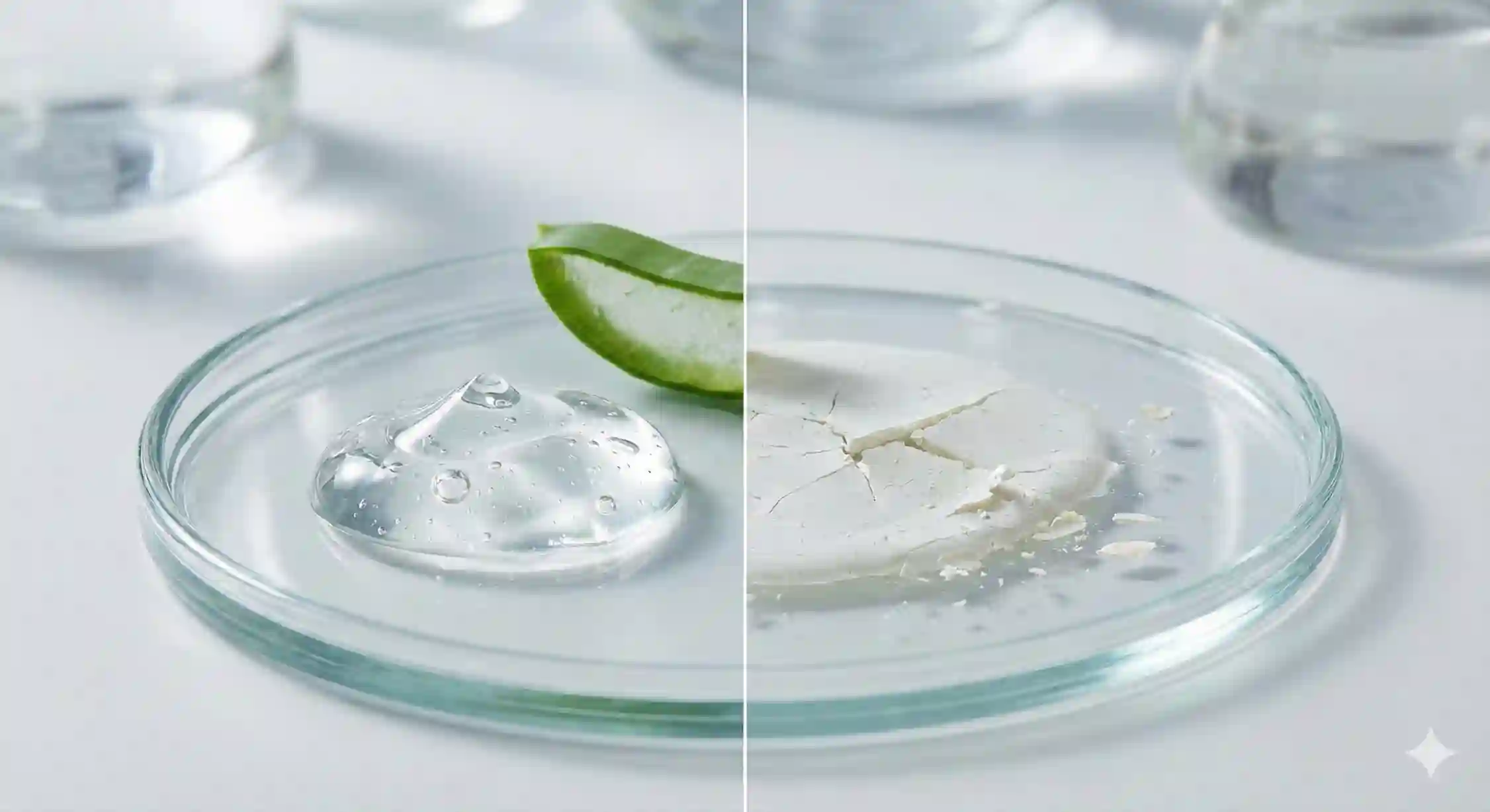 مقایسه بافت ژل ابرو گیاهی با کیفیت در برابر ژل های بی کیفیت و سفیدک زن